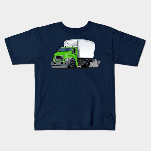 Cartoon truck Kids T-Shirt by Mechanik